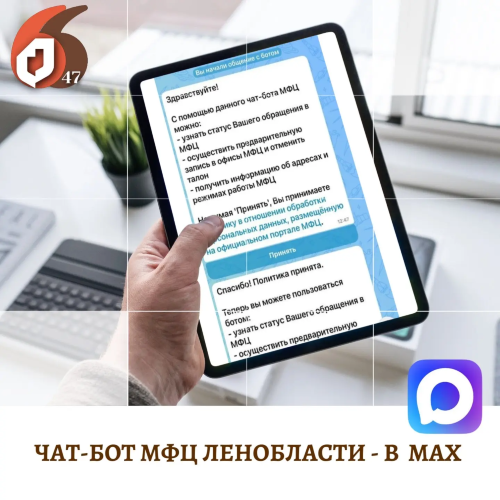 Цифровой МФЦ Ленинградской области на платформе МАХ